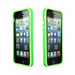 Wholesale iPhone 5 5S Bumper with Chrome Button  (Lime - Green)